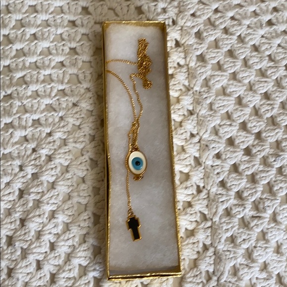 Evil Eye /Cross necklace - Picture 1 of 4